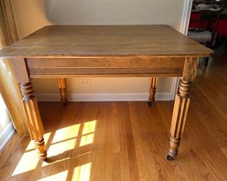 Antique square dining table 