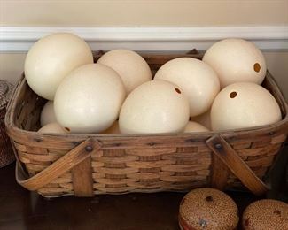 One ostrich egg...or two? Perhaps a baker's dozen...