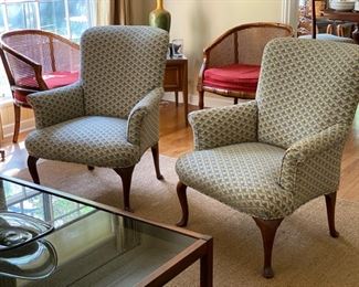 Pair Queen Ann armchairs