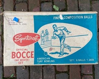 vintage bocce ball set