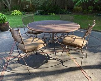 Vintage wrought iron patio set
