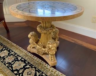 Tesselated Gilted Table available for presale. Please call Mimi @ 562-254-2597 for details.