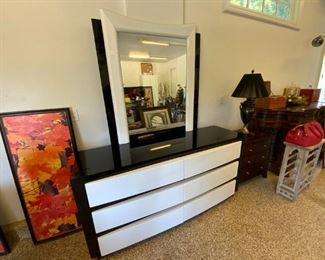 Modern Style Mirrored Dresser available for presale. Call Mimi @ 562-254-2597 for details.