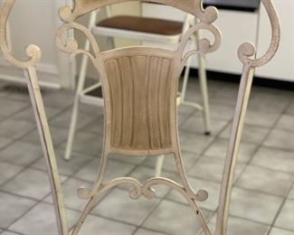 Set of 4 upholstered wrought iron chairs. Photo 2 of 2. 