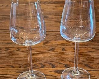 Set of 12 Wine Glasses. Measures 8"H.
