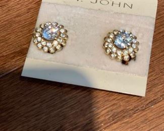 St. John pierced earrings. 