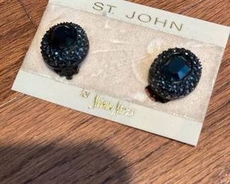 St. John piereced earrings. 