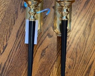 Pair of candle wall sconces. 