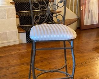 Metal upholstered counter stool. Seat height - 22". Two available. 