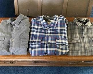 Large LL Bean and Link Soul Lined Flannels