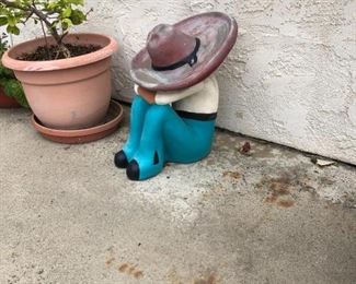 Sleeping Siesta Sombrero Man Yard Garden Art