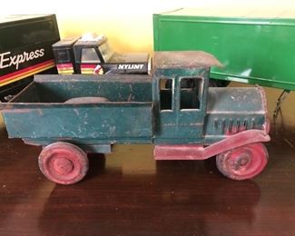 Old metal truck toy 