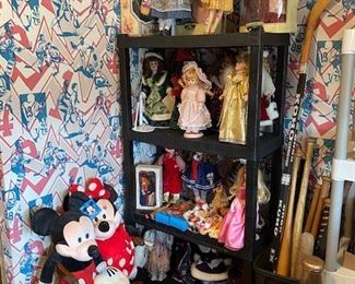 Mickey and Minnie Mouse, Porcelain Dolls, Celluloid Dolls