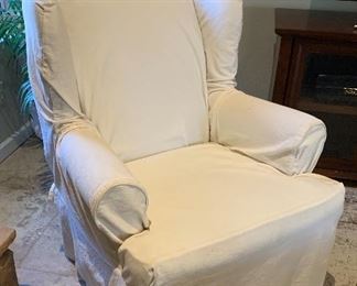 Wingback Arm Chair w Slipcover
