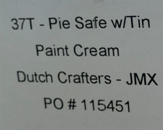 Pie Safe w Tin Dutch Crafters