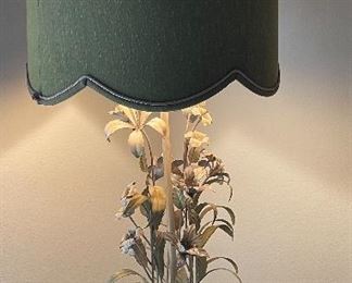 Italian Tole Flower Lamp