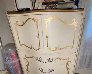 French Provincial Tall Boy Dresser