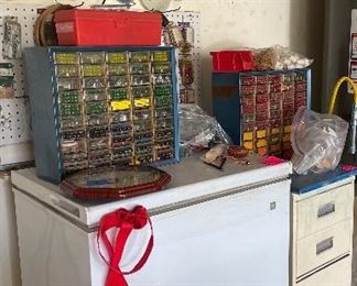 Containers of Nuts and Bolts, Screws and Plumbing and Electrical Supplies