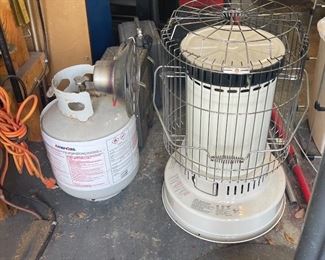Kerosene Heater, Propane Tanks
