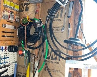 Table Lamp,, Cables, Broom, Shelf