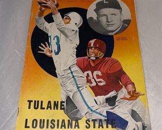Tulane Verse LSU Nov 1957 Football Program 