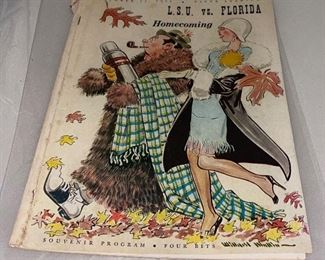 LSU vs Florida Homecoming Football Game Program 1958