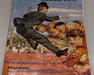 Homecoming Game 1957 Florida vs LSU Autograph Cover Football Program 