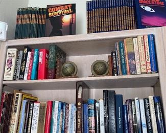 Combat Survival Book Set, Mysteries Of Mind Space & Time Book Set, Globe Bookends, Science Books, Book on Floods, and More