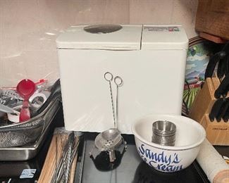 Skewers, Rolling Pin, Bread Maker