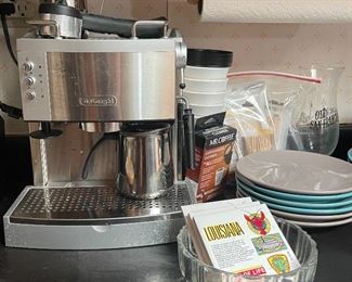 Delonghi EC702  Espresso capuccino machine, Louisiana Hot Pad Tiles