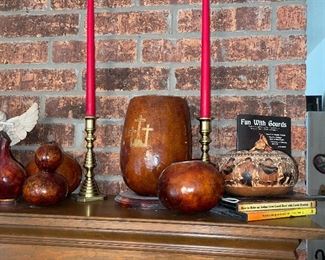 Brass Candle Holders, More Gourd Art