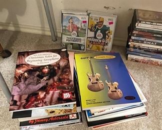 variety of Instruments Music and Instructions Book some with CDs