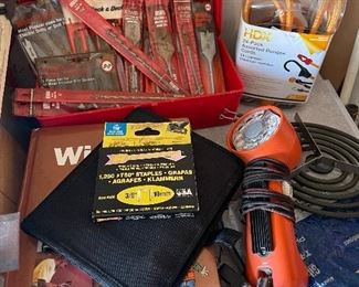 Drill Bits, Paddle Bits, Handyman, Books, Telephone, Bungee Cords, Zip Ties