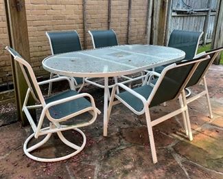 Patio Table Set 6 Chairs