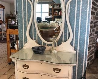 Antique white dresser