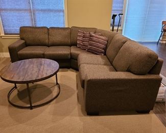 Large sectional, coffee table