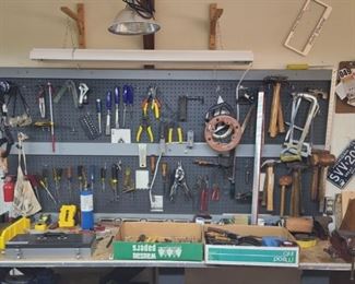 Various tools and Garage furniture