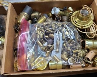 Brass box of electric lamp supplies