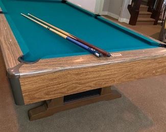 Vintage Brunswick Wellington pool table, already disassembled and ready to transport