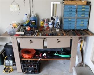 WORK BENCH, HAND TOOLS