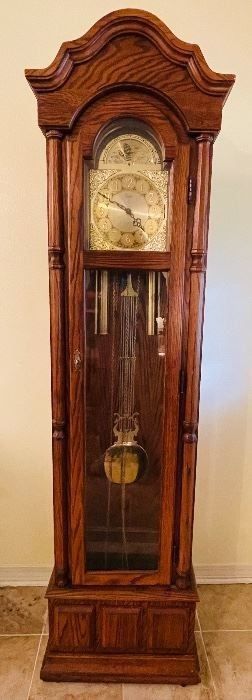 $195 NOW American tall case clock 77"H x 18"W x 11"D