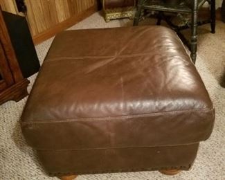 Leather ottoman