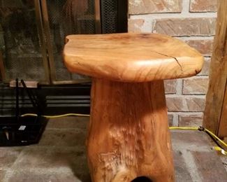 Primitive carved stool