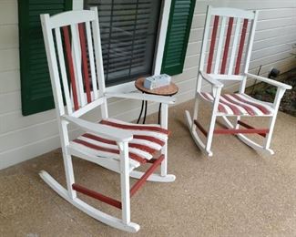 Two porch rocking chairs