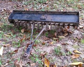 Tow behind lawn aerator