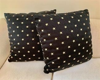 $60 - Pair of polyfilled "star" pillows. 20"H x 20"W