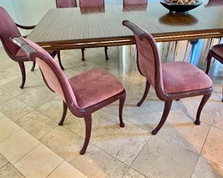$150 each side chairs (2 left)  and $175 each for arm chairs (SOLD) -  - 2 Casa Stradivari chairs - Two arm chairs SOLD (36"H x 20.5"W x 16"D (seat height 19"H)) and  side chairs (6 SOLD/2 LEFT) (36"H x 18"W x 19"D (seat height19"H)) .  Wear consistent with age and use.