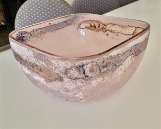 $450 - Murano artglass bowl; signed Barbini