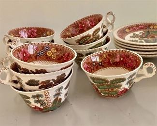 $95 - Set of 10 Spode cups and saucers.  