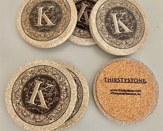 $24 - 6 "K" Thirstystone coasters